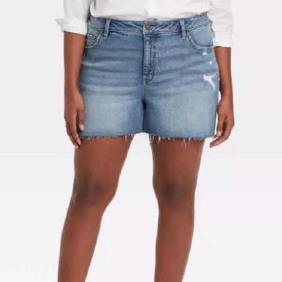 Nwt Ava Viv Highrise Midi Distressed 